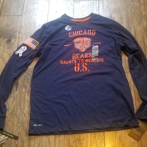 Chicago bears Salute to Service Nike Dri Fit Long Sleeve Shirt